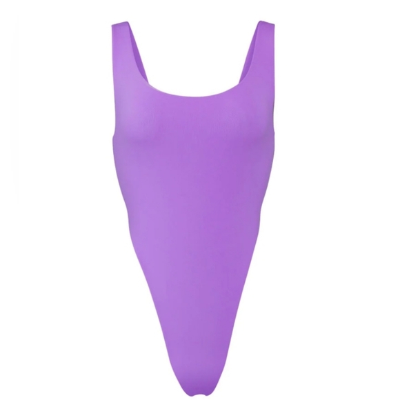 SKIMS Tops - SKIMS FITS EVERYBODY HIGH CUT BODYSUIT ULTRA VIOLET L NWOB